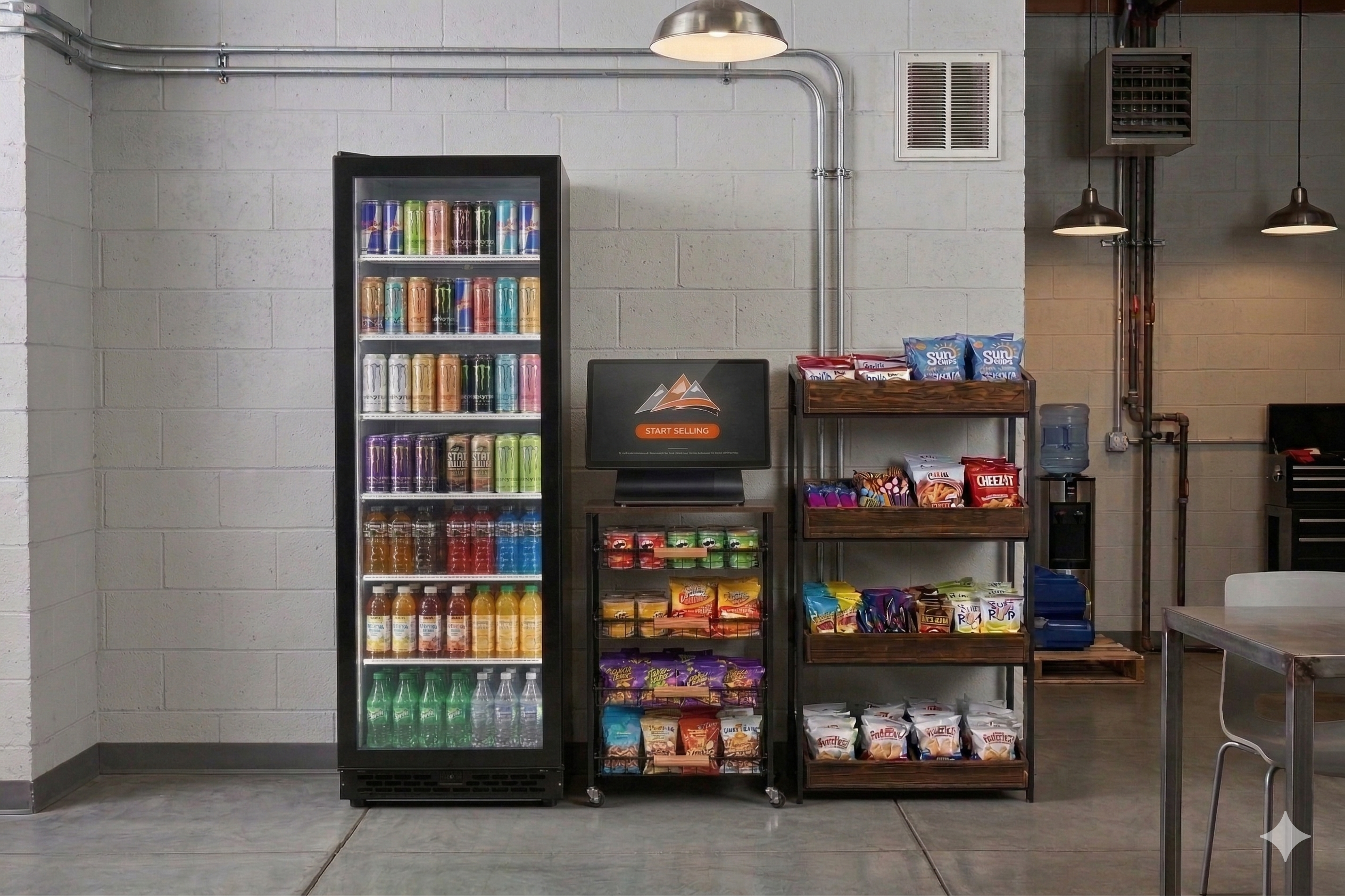 Micro-market in an industrial break room